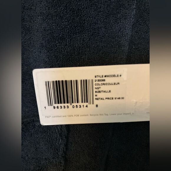 Outerknown New with Tags Terrycloth Romper Size M Navy Blue Beach Summer - Picture 8 of 9